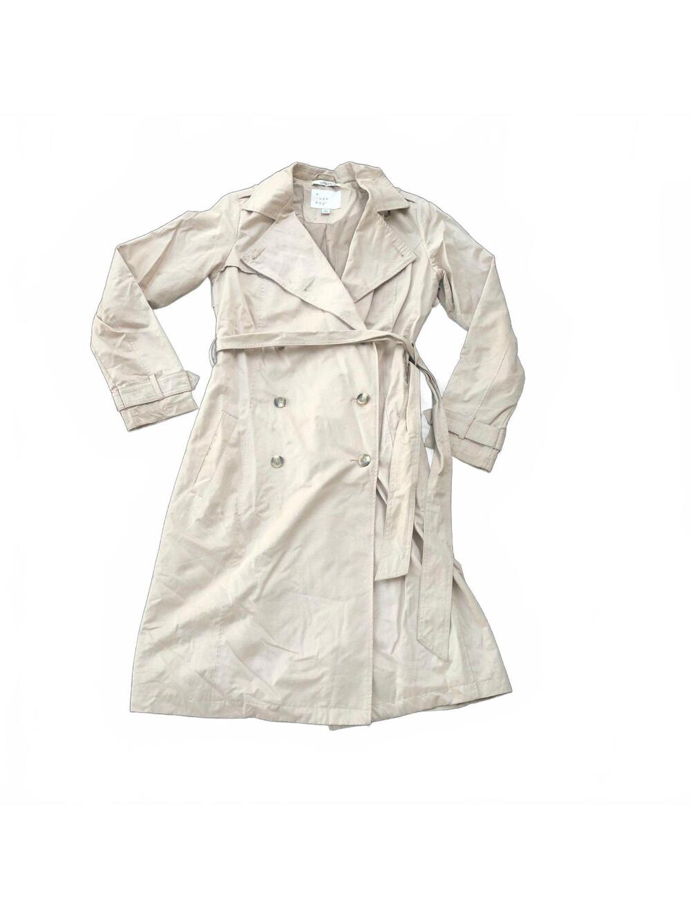 a new day Women's Beige Water Resistant Trench Coat XS